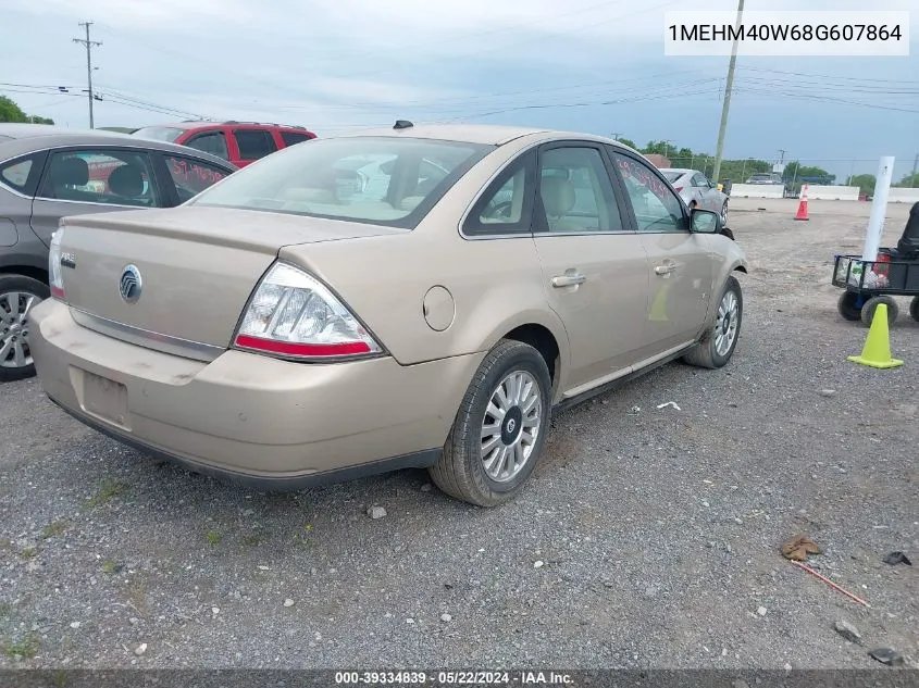 2008 Mercury Sable VIN: 1MEHM40W68G607864 Lot: 39334839