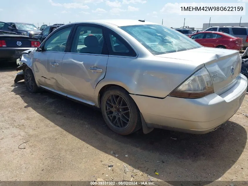 2008 Mercury Sable Premier VIN: 1MEHM42W98G622159 Lot: 39337302