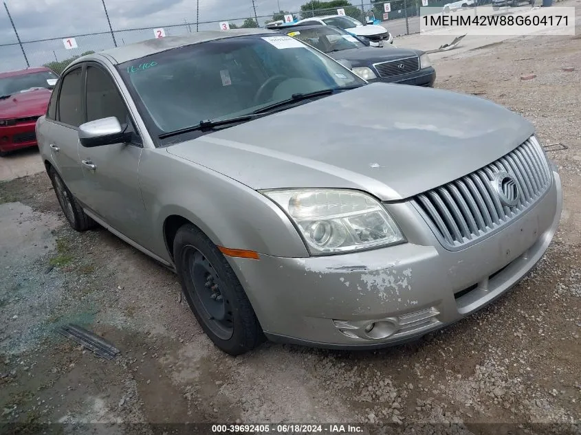 2008 Mercury Sable Premier VIN: 1MEHM42W88G604171 Lot: 39692405