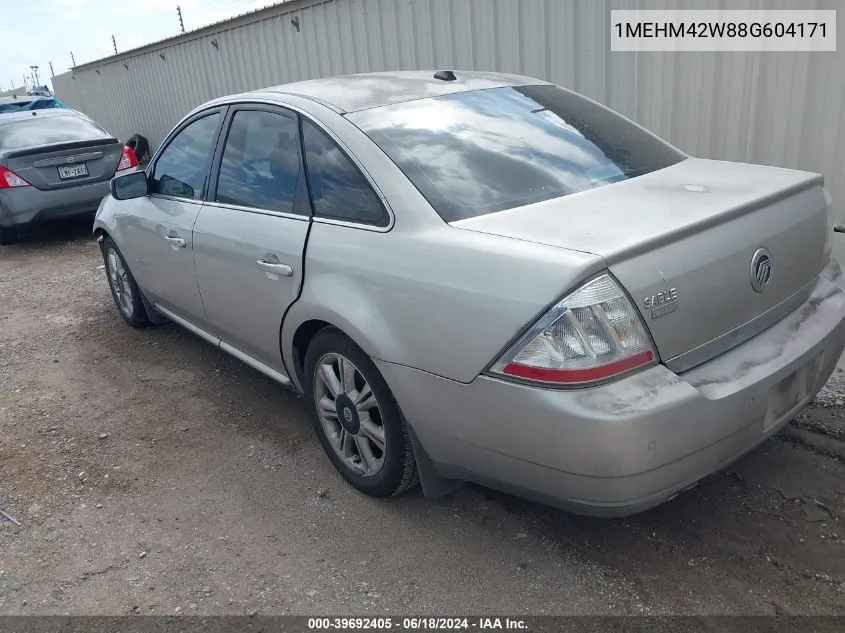 2008 Mercury Sable Premier VIN: 1MEHM42W88G604171 Lot: 39692405