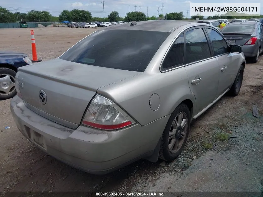 2008 Mercury Sable Premier VIN: 1MEHM42W88G604171 Lot: 39692405