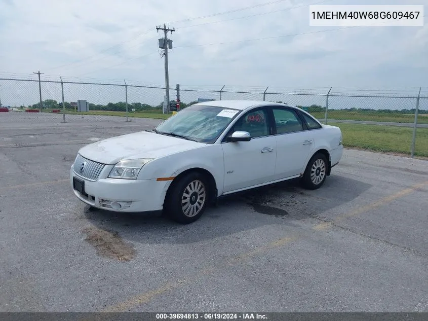 2008 Mercury Sable VIN: 1MEHM40W68G609467 Lot: 39694813