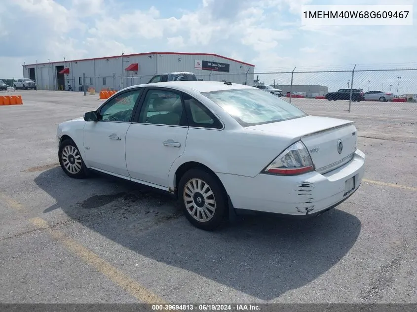 2008 Mercury Sable VIN: 1MEHM40W68G609467 Lot: 39694813