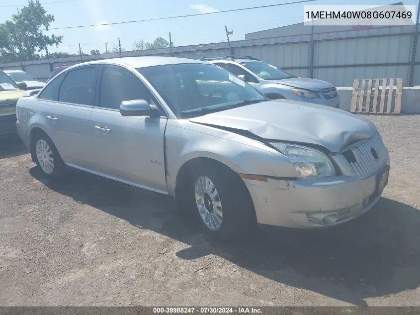 2008 Mercury Sable VIN: 1MEHM40W08G607469 Lot: 39988247