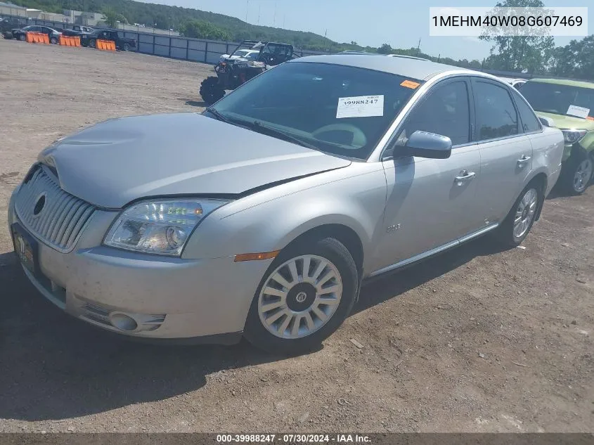 2008 Mercury Sable VIN: 1MEHM40W08G607469 Lot: 39988247