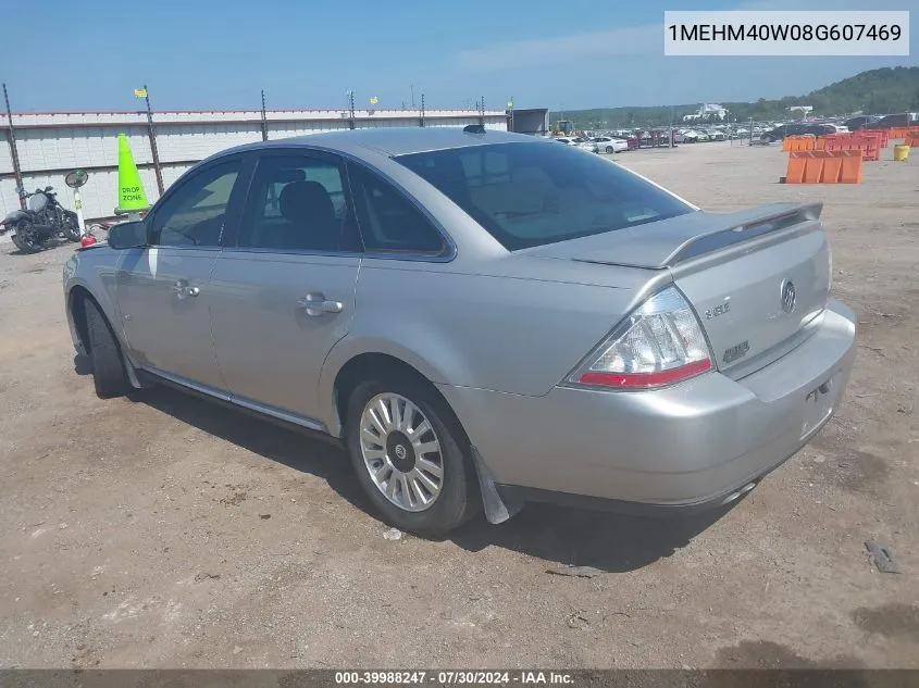 2008 Mercury Sable VIN: 1MEHM40W08G607469 Lot: 39988247