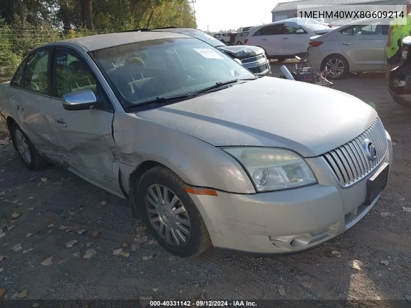 1MEHM40WX8G609214 2008 Mercury Sable Luxury