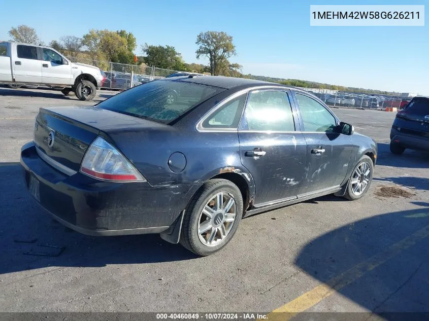 2008 Mercury Sable Premier VIN: 1MEHM42W58G626211 Lot: 40460849