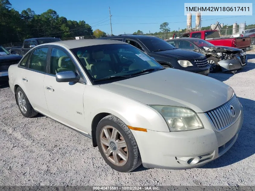 2008 Mercury Sable Premier VIN: 1MEHM42W18G617411 Lot: 40475581