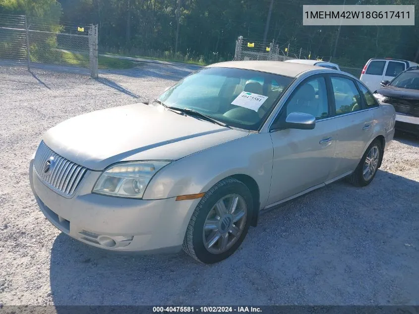 2008 Mercury Sable Premier VIN: 1MEHM42W18G617411 Lot: 40475581