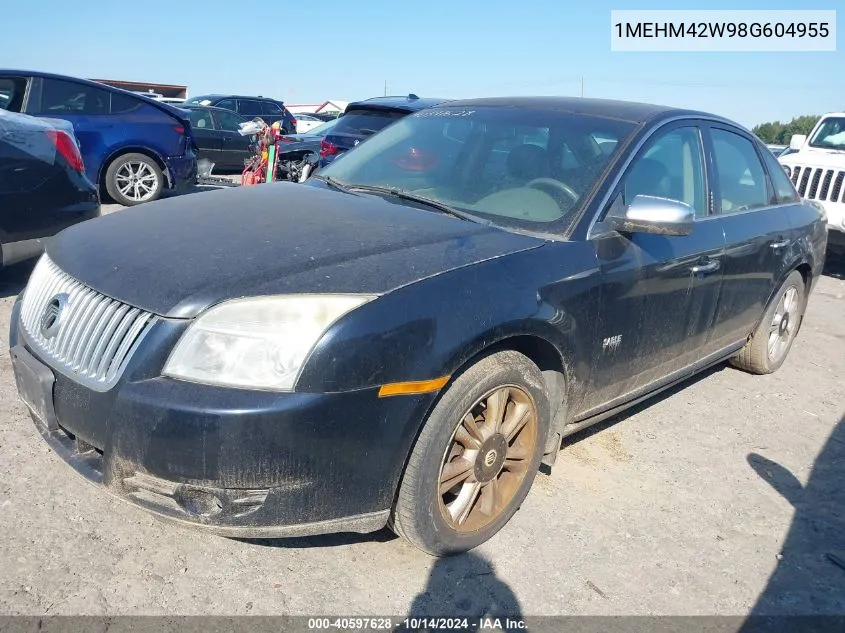 2008 Mercury Sable Premier VIN: 1MEHM42W98G604955 Lot: 40597628