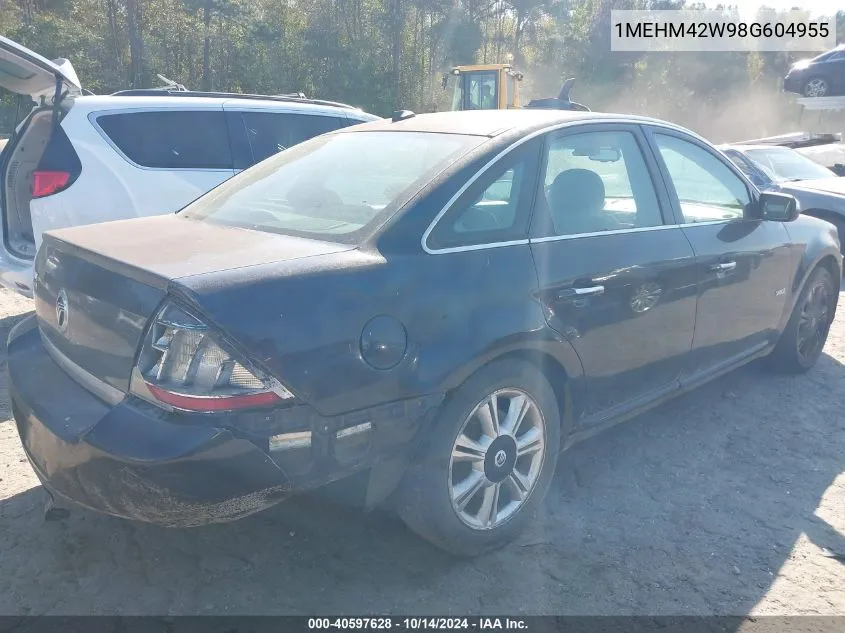 2008 Mercury Sable Premier VIN: 1MEHM42W98G604955 Lot: 40597628