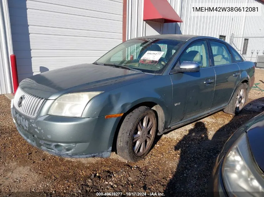 2008 Mercury Sable Premier VIN: 1MEHM42W38G612081 Lot: 40639277