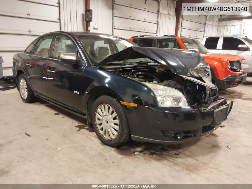 2008 Mercury Sable VIN: 1MEHM40W48G613940 Lot: 40815926