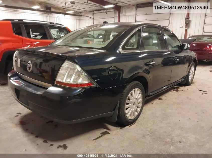 2008 Mercury Sable VIN: 1MEHM40W48G613940 Lot: 40815926