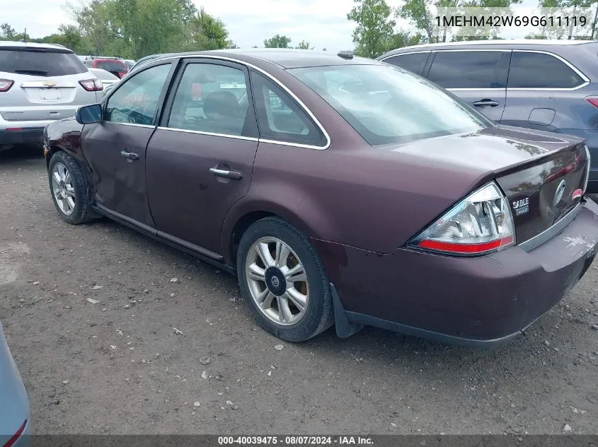 2009 Mercury Sable Premier VIN: 1MEHM42W69G611119 Lot: 40039475