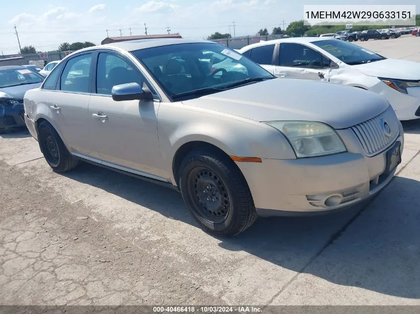 2009 Mercury Sable Premier VIN: 1MEHM42W29G633151 Lot: 40466418