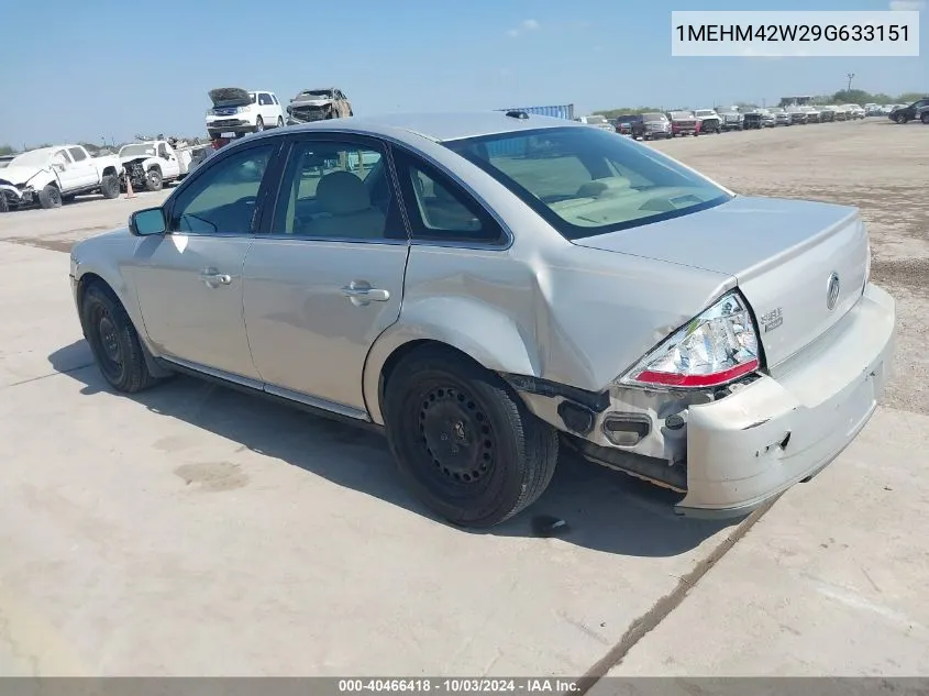 2009 Mercury Sable Premier VIN: 1MEHM42W29G633151 Lot: 40466418