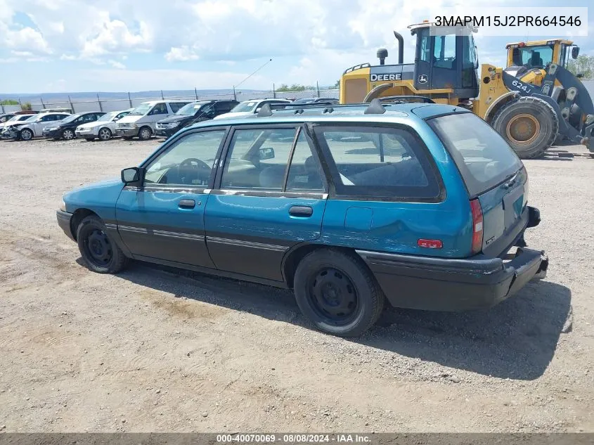 1993 Mercury Tracer VIN: 3MAPM15J2PR664546 Lot: 40070069