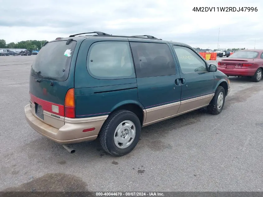 1994 Mercury Villager VIN: 4M2DV11W2RDJ47996 Lot: 40044670