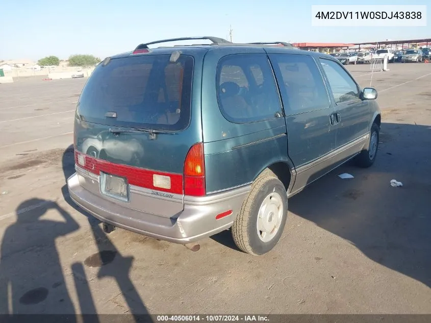 1995 Mercury Villager VIN: 4M2DV11W0SDJ43838 Lot: 40506014