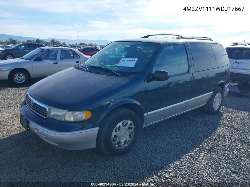 1998 Mercury Villager Gs/Ls/Nautica VIN: 4M2ZV1111WDJ17667 Lot: 40294984