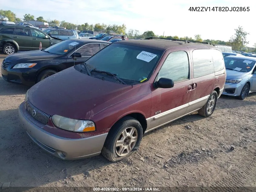 2002 Mercury Villager Estate VIN: 4M2ZV14T82DJ02865 Lot: 40261502