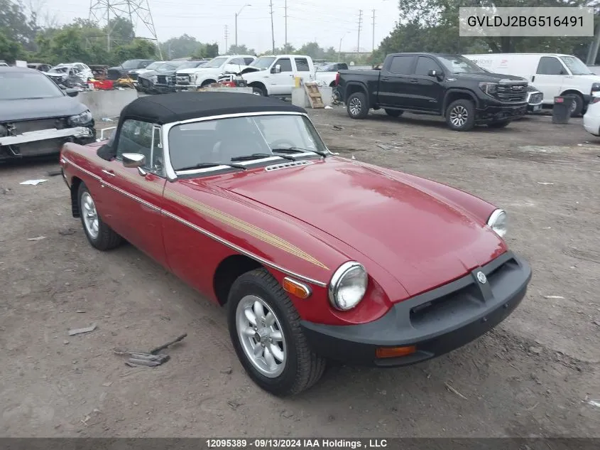 1981 Mg British VIN: GVLDJ2BG516491 Lot: 12095389