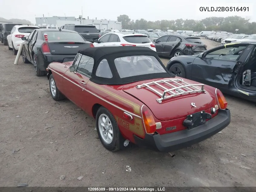 1981 Mg British VIN: GVLDJ2BG516491 Lot: 12095389