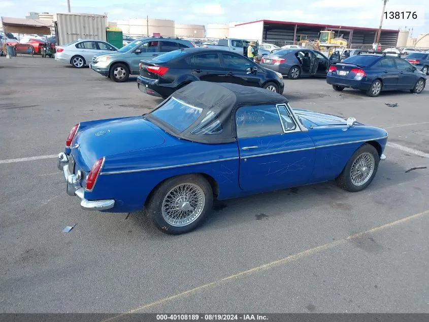 1969 Mg Mgb VIN: 138176 Lot: 40108189