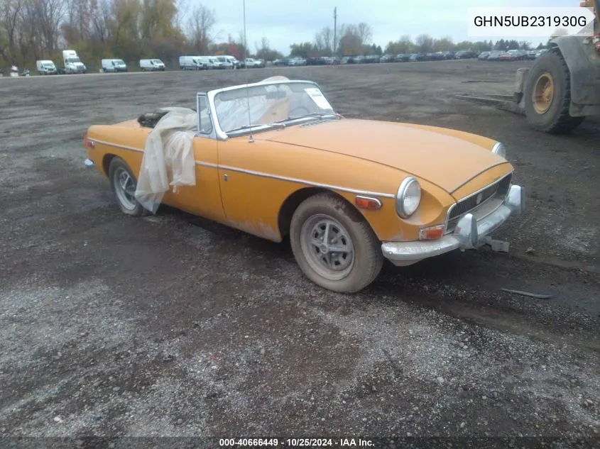 1971 Mg Mgb VIN: GHN5UB231930G Lot: 40666449