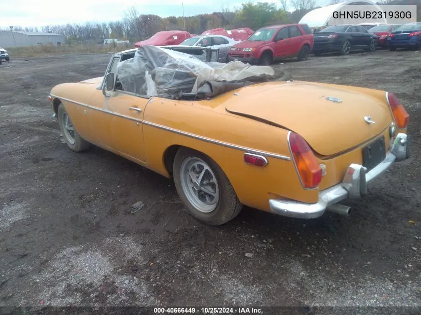 1971 Mg Mgb VIN: GHN5UB231930G Lot: 40666449