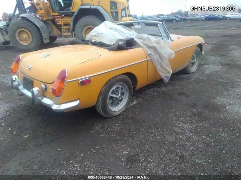 1971 Mg Mgb VIN: GHN5UB231930G Lot: 40666449