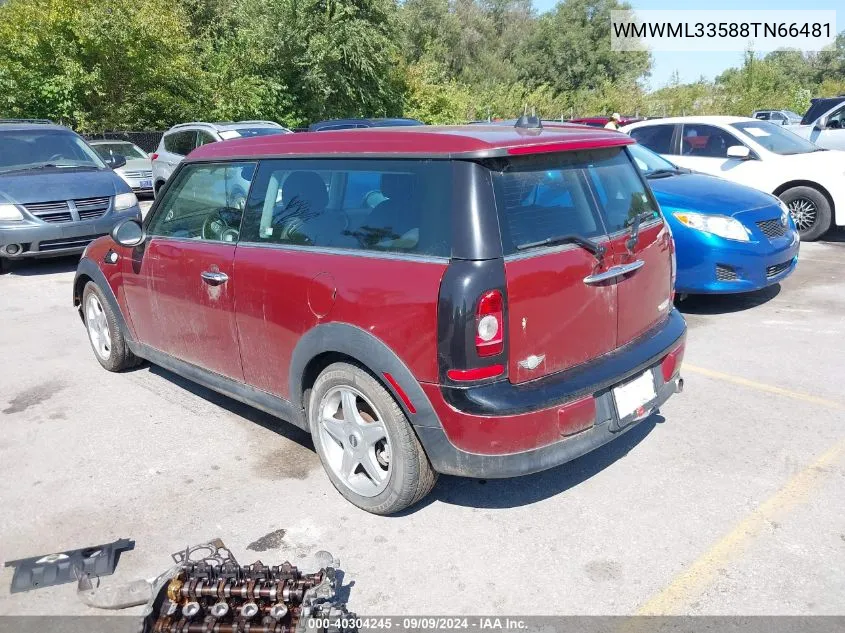 2008 Mini Cooper Clubman VIN: WMWML33588TN66481 Lot: 40304245