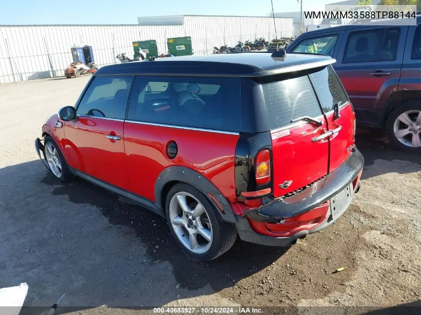 2008 Mini Cooper S Clubman VIN: WMWMM33588TP88144 Lot: 40683927