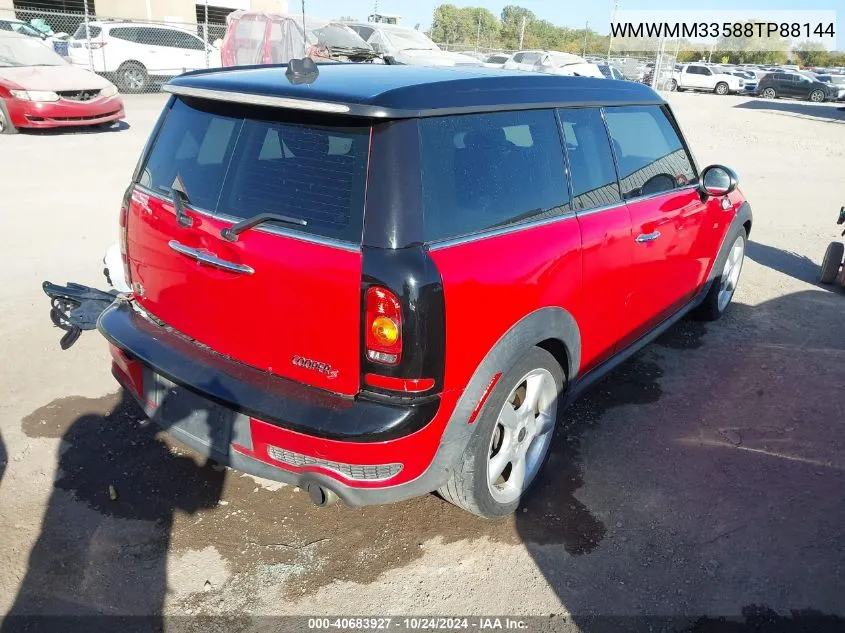 2008 Mini Cooper S Clubman VIN: WMWMM33588TP88144 Lot: 40683927