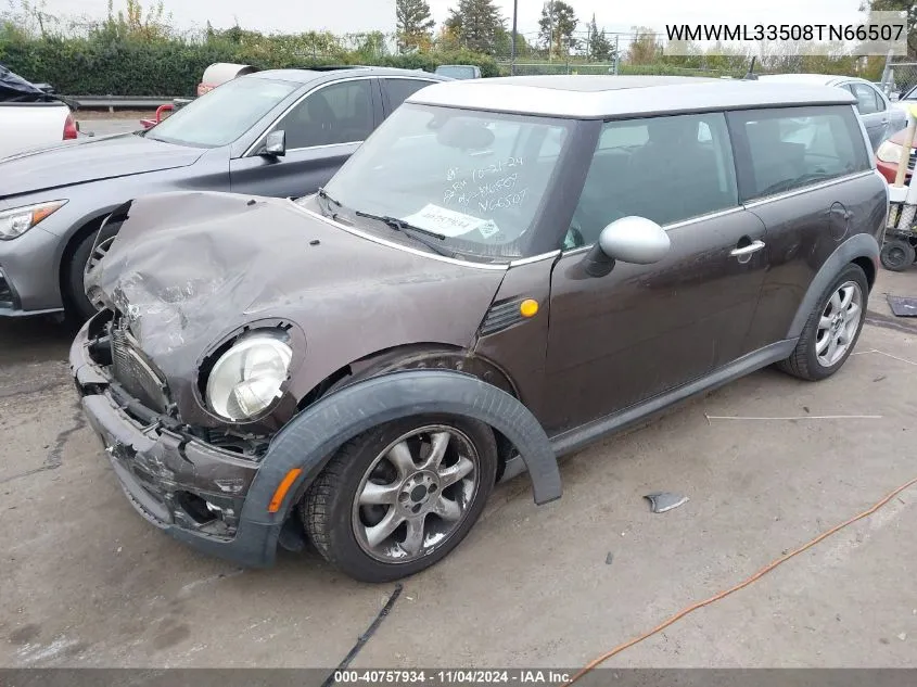 2008 Mini Cooper Clubman VIN: WMWML33508TN66507 Lot: 40757934