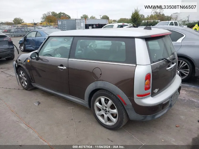 2008 Mini Cooper Clubman VIN: WMWML33508TN66507 Lot: 40757934