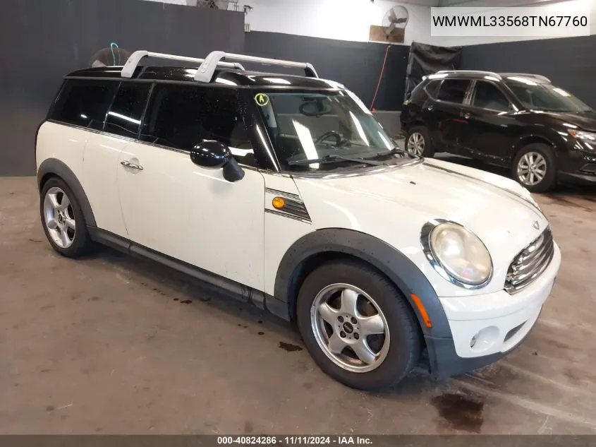 2008 Mini Cooper Clubman VIN: WMWML33568TN67760 Lot: 40824286