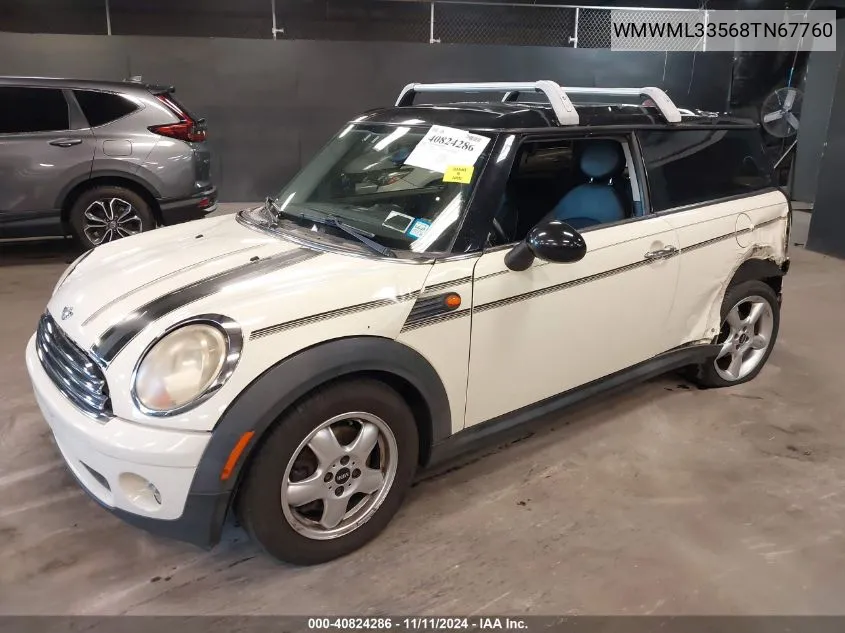 2008 Mini Cooper Clubman VIN: WMWML33568TN67760 Lot: 40824286