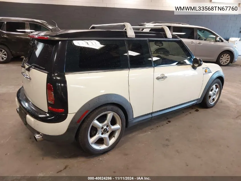 2008 Mini Cooper Clubman VIN: WMWML33568TN67760 Lot: 40824286