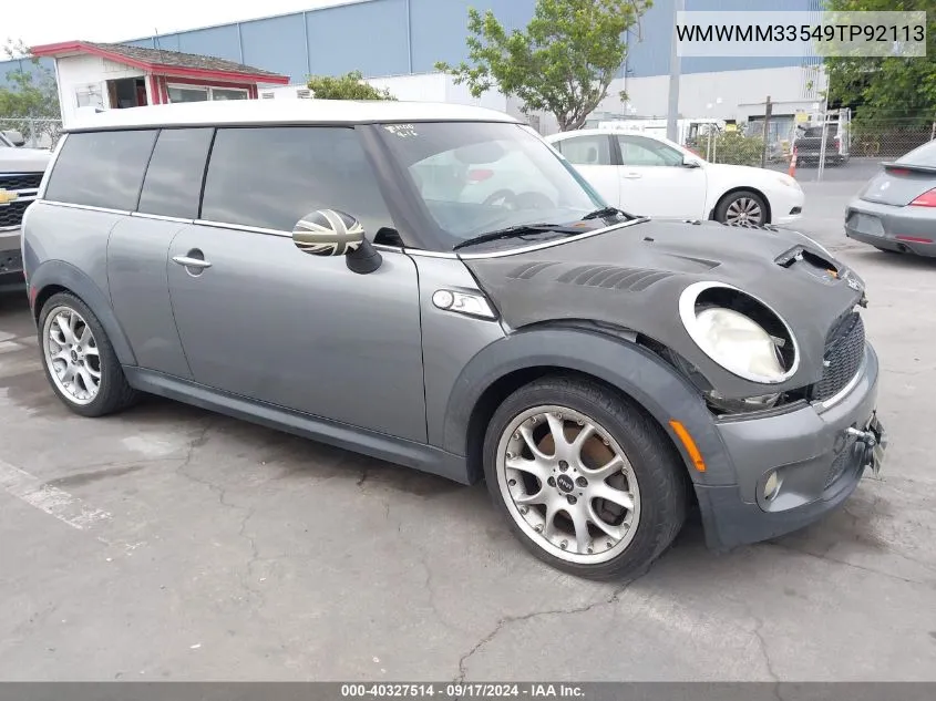 WMWMM33549TP92113 2009 Mini Cooper S Clubman