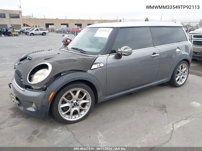 WMWMM33549TP92113 2009 Mini Cooper S Clubman