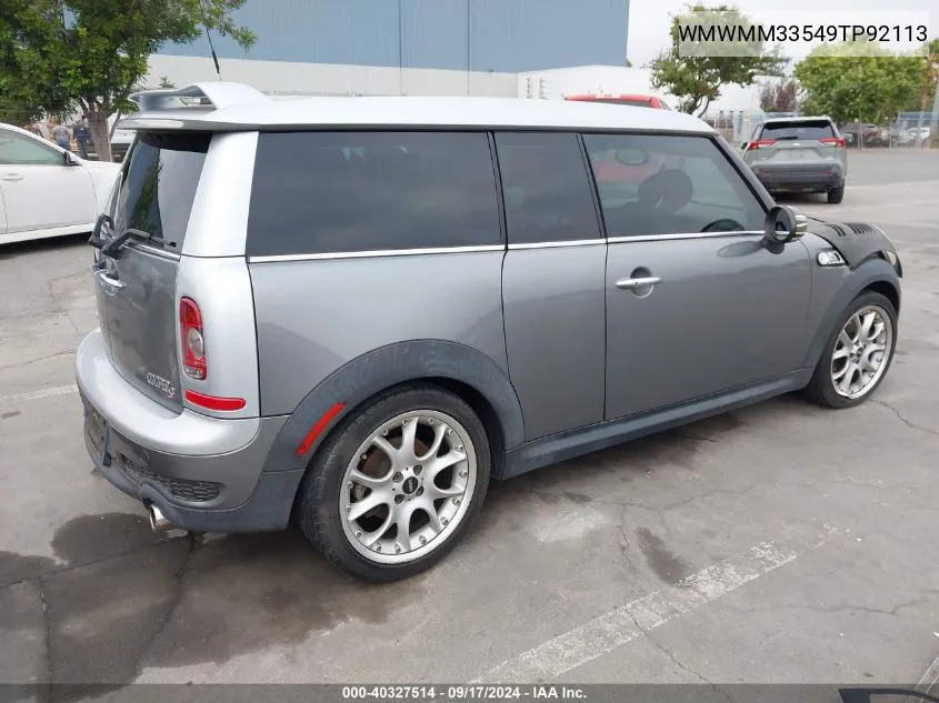 WMWMM33549TP92113 2009 Mini Cooper S Clubman