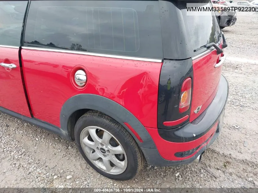 2009 Mini Cooper S Clubman S Clubman VIN: WMWMM33589TP92230 Lot: 40436756