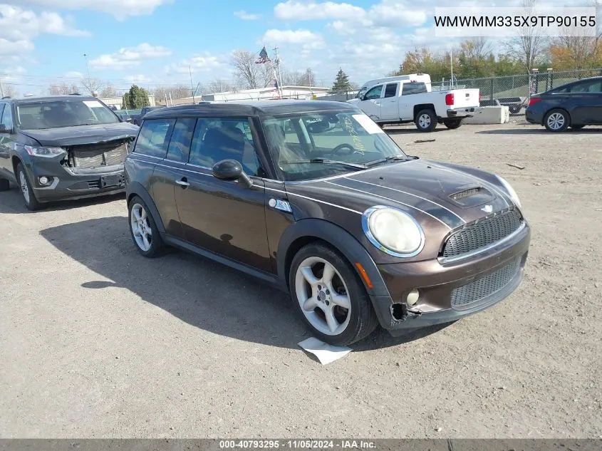 2009 Mini Cooper S Clubman VIN: WMWMM335X9TP90155 Lot: 40793295