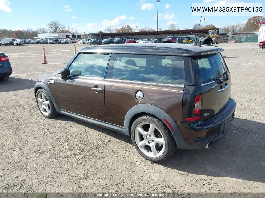 2009 Mini Cooper S Clubman VIN: WMWMM335X9TP90155 Lot: 40793295