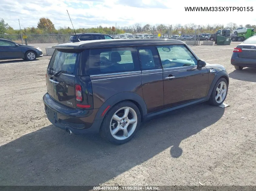 2009 Mini Cooper S Clubman VIN: WMWMM335X9TP90155 Lot: 40793295