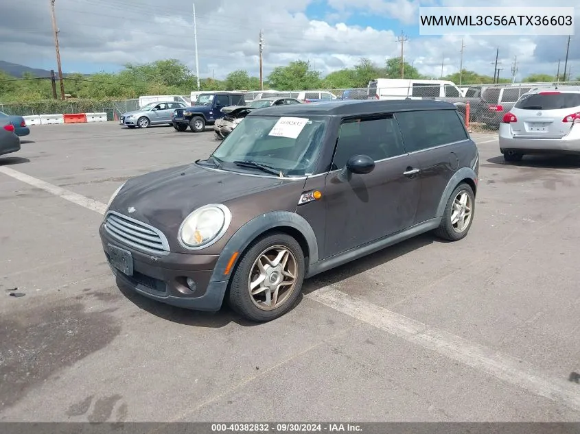 WMWML3C56ATX36603 2010 Mini Cooper Clubman