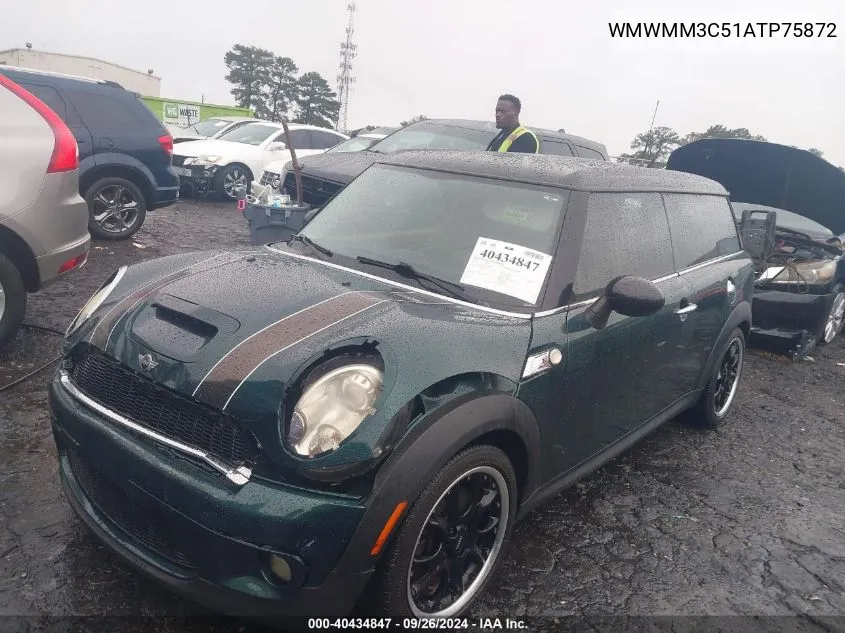 2010 Mini Cooper Clubman S VIN: WMWMM3C51ATP75872 Lot: 40434847